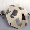Used Cat pattern folding umbrella, suitable for sun and rain, UV cut, compact, automatic open/close