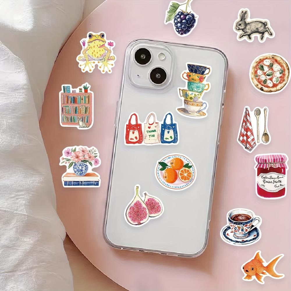 Vintage Food and Life Style Stickers Vinyl Decals for Water Bottles Laptops Journals Scrapbooking and Daily Aesthetic Decoration