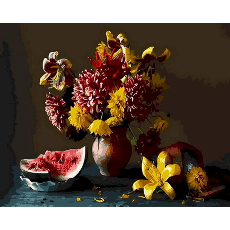 

GATYZTORY 60x75cm Oil Painting By Numbers Flower Scenery Paint By Numbers On Canvas Animals Watercolor Home Decor 30x20cm no frame светло-зеленый