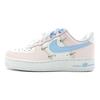 Nike Air Force 1 Pink Peach Chenhai Abrasion Resistant Low top Skateboard Shoes Women's Pink Blue FV3654-111(Team641-)