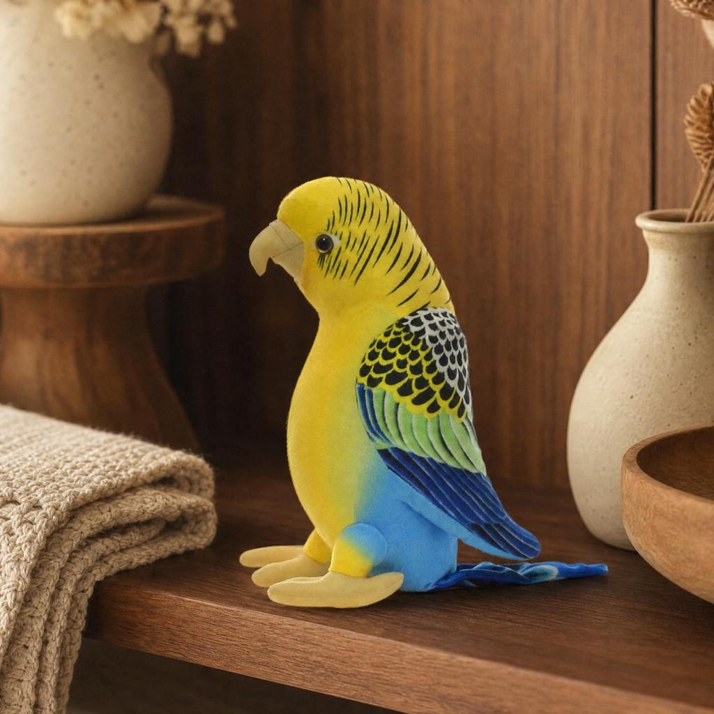 Soft Parrot Toy Cuddly Decorative Bird Figure for Children,