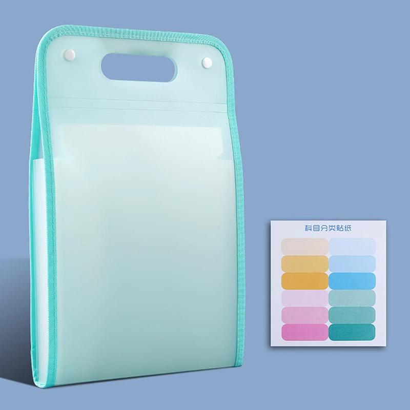 13 Pocket File Folders Portable A4 Letter Size Macaron Color Accordian Document Organizer Classroom Office Home Storage