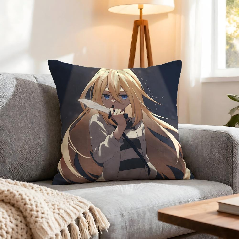 Anime Angels of Death Cushion Cover Pcs Decorative Covers Soft Cushion Case for Sofa Couch Decor x x Pillowcases