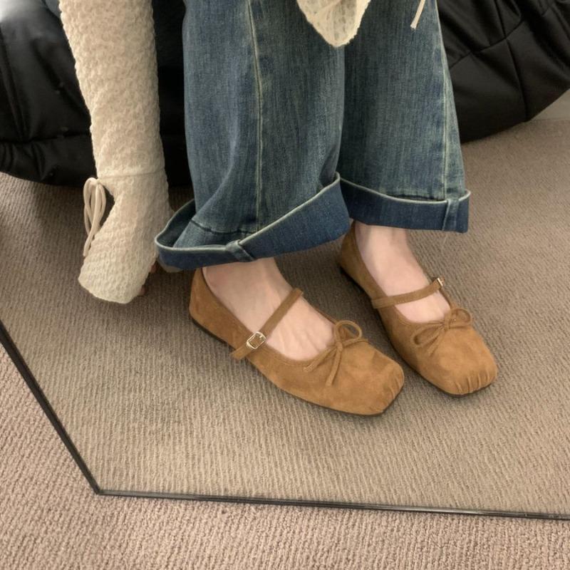 Fashion Women Flats Fashion Square Head Single Shoe Soft Sole Ballet Flat Shoes for Women Mary Janes Shoes comfort Loafers Zapatos Mujer