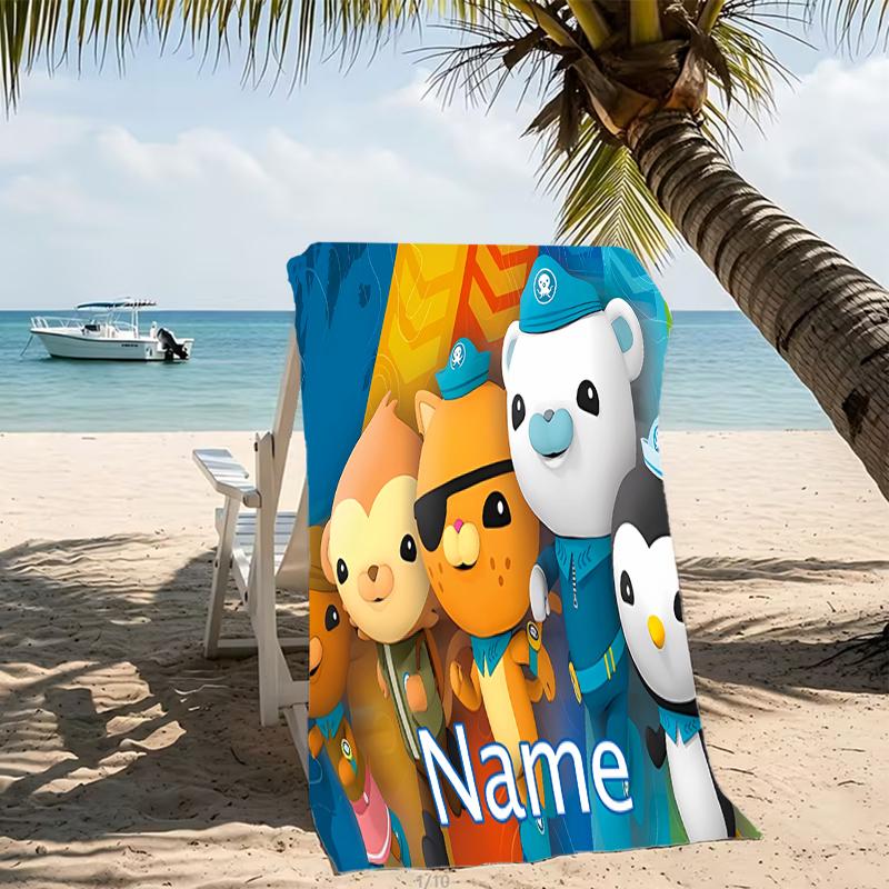 Customizable personalized beach towels Octonauts themed designs.Suitable for the beach, yoga, sports;ideal as beach accessories
