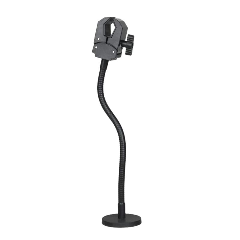Magnetic Base Microphone Stand With Flexible Gooseneck And Heavy Duty Clamp For Studio Recording And Photography
