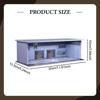1:64 Garagenvitrine mit Acryl-Schiebetür und LED-Beleuchtung, realistische Szenen-Vitrine, Diorama für