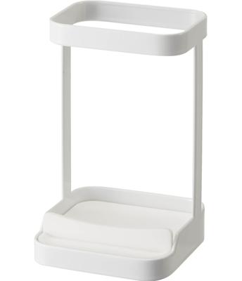 Yamazaki Tower Hair Iron Stand with X X Tower Hair Iron 5062 Heat-Resistant Tray, White, Approx. 10.5 10.5 16.5 Cm, Holder,