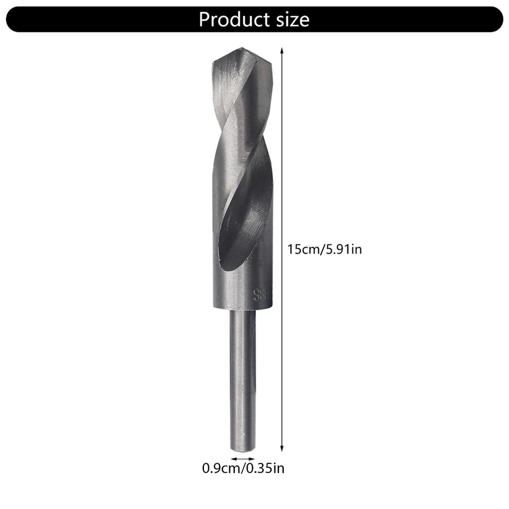 Profesjonalne Wiertło Kobaltowe do Obróbki Drewna z Rowkami Helikalnymi 14mm-30mm Okrągły Redukowany Chwyt HSS do Drewna Żelaza Stali Nierdzewnej