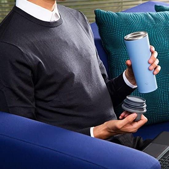 Zojirushi water bottle lid tumbler carry portable seamless cap handle type 300ml fog blue integrated packing easy clean only 2 points wash SX-JA30-AM