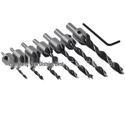 Set di Punte per Fresare e Svasare per Falegnameria a Cinque Taglienti (4 PZ/7 PZ)
