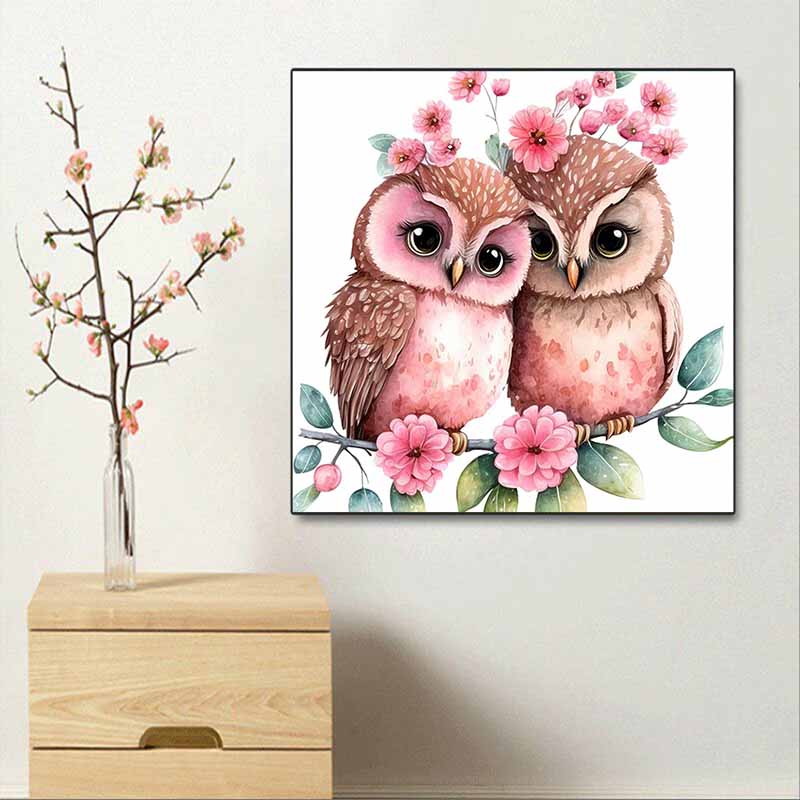 New Arrival 5D DIY Full Circle Diamond Painting "Painted Owl" Embroidery Cross Stitch Home Decor Gift