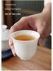 Dehua White Porcelain Travel Kung Fu Tea Set with Bag: 1 Bowl, 4 Cups, Glass Quick Cup, Gift Option, Customizable Logo.