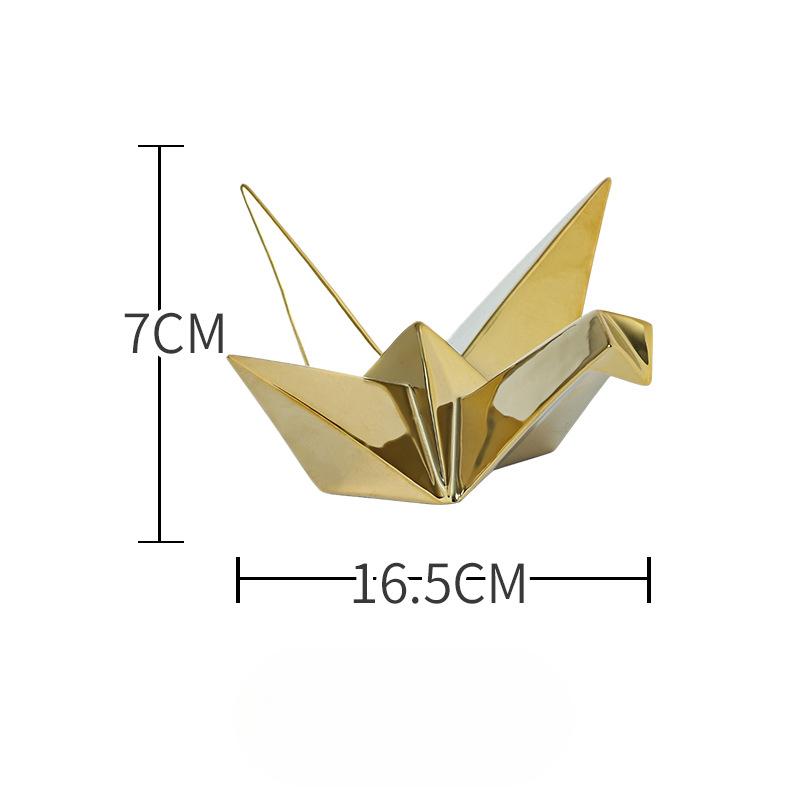 Creative Ceramic Craftsmanship Thousand Paper Crane Folding Home Furnishings Entrances Living Rooms Desktop Decoration Ornaments