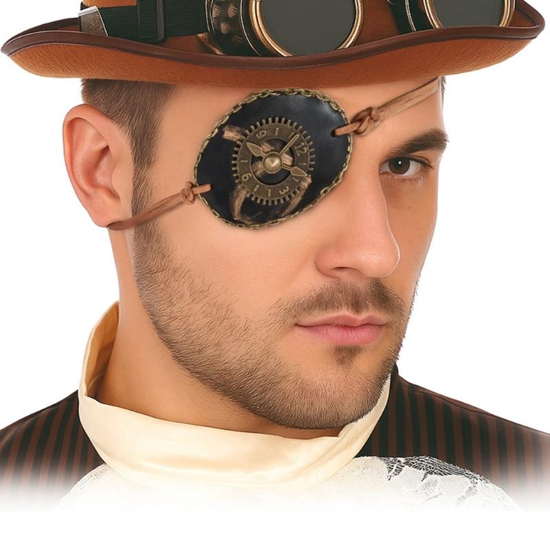 Steampunk Pirate Eye Patches Adjustable Reusable Eye Cover Pirate Costume Accessories Decorative Single Eye Patches