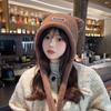 New Thickened Cute Ear Hat Windproof Coldproof Knitted Hat Spicy Girl Hat Girl Boy