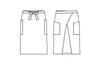 Seven Uniform CT2397-9 CL Middle Apron, Black, Free Size