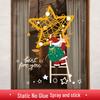 Santa Claus Holiday Window Cling Stickers: Christmas Atmosphere Decoration for Glass Doors