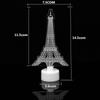 3D Romantic Eiffel Tower/Paris LED Night Light RGB Bedroom Table Lamp