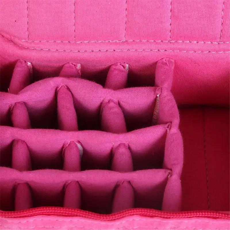 17 Bottle Carrying Holder Box Travel Nail Polish Organizer Storage Case Container Casket Portable Essential Oil Storage Bag