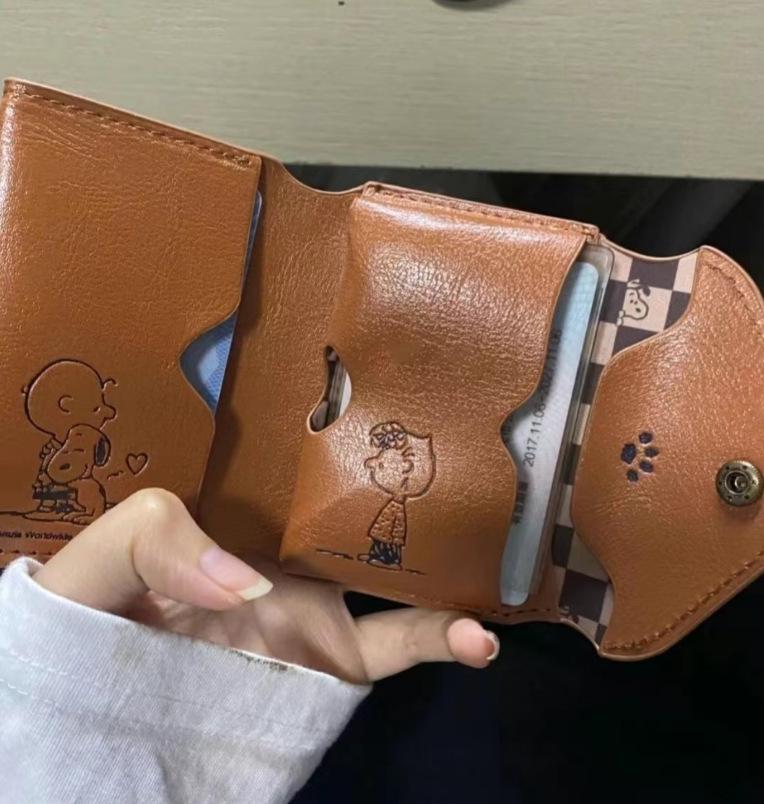 Японский ретро кошелек для монет Tsu: Унисекс высококачественный трехскладной кошелек