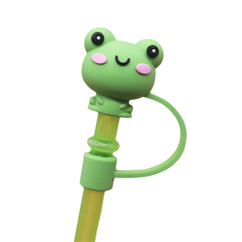 New Cartoon Silicone Straw Plug Reusable Straws Cover Proof Drinking Dust Dust-proof Toppers Un E2Q3