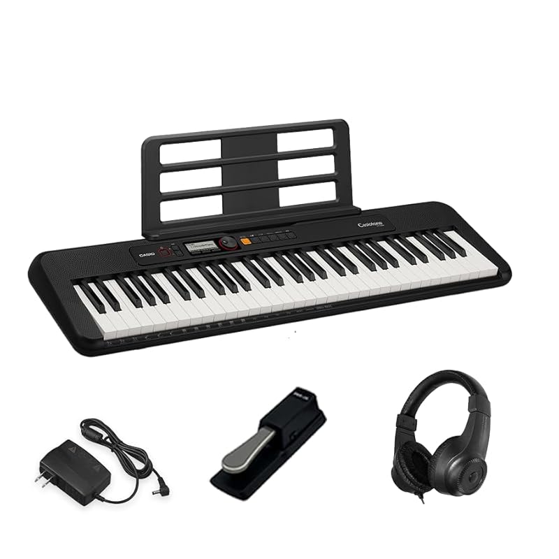 

[Piano specialty store Pedal & headphone set] Casio electronic keyboard Casiotone CT-S200 CTS200 ct-s200 cts200 61 keys Lightweight & compact Easy to