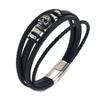 Jewelry Bracelet Men's Multi Layer Knitted Leather Accessories Wholesale Fashion Personalized Geometric