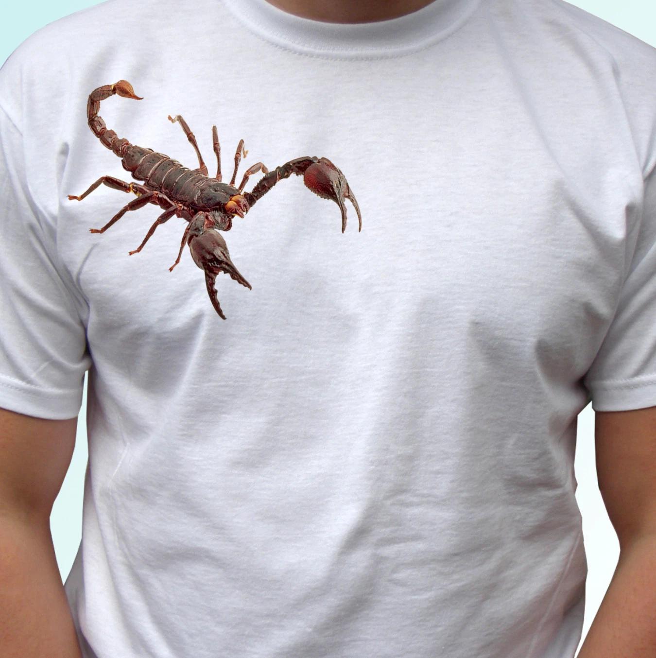 

Scorpion white kids boys T-Shirt insect animal tee top - s s kids baby sizes 120