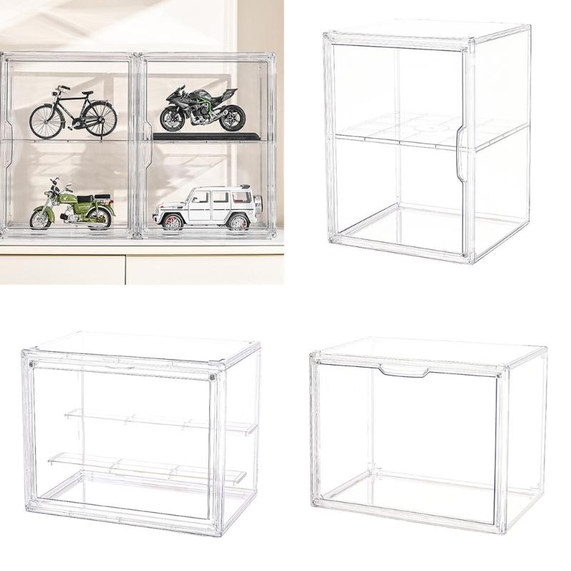 Clear Toy Organizers Showcases Box Dustproof Spacious Interior for Model Collections Home Decoration Display Shelf