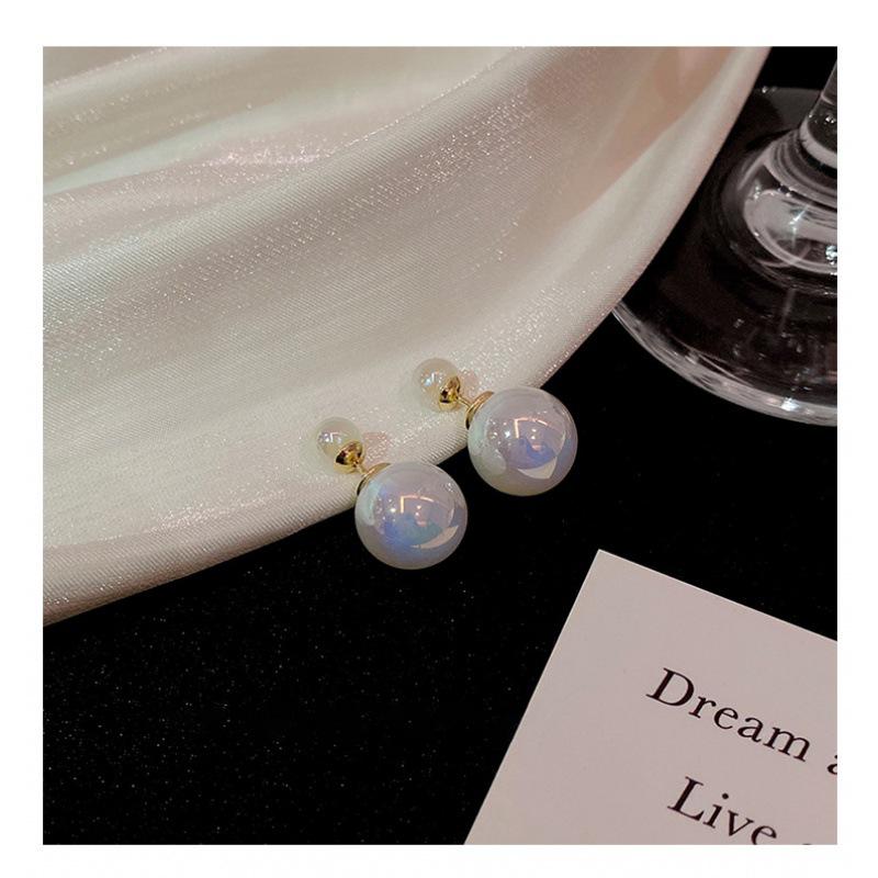 Boucles d'oreilles clous perles sirène double usage: Argent S925, Mode Haut de Gamme pour Femmes