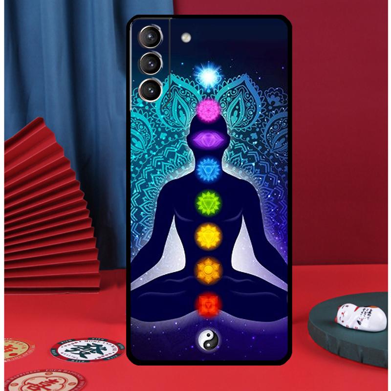 Mandala Chakra Insist Yoga Phone Case For Samsung Galaxy S24 Ultra S9 S10 S20 FE S21 S22 S23 Plus S25 Ultra Back Cover