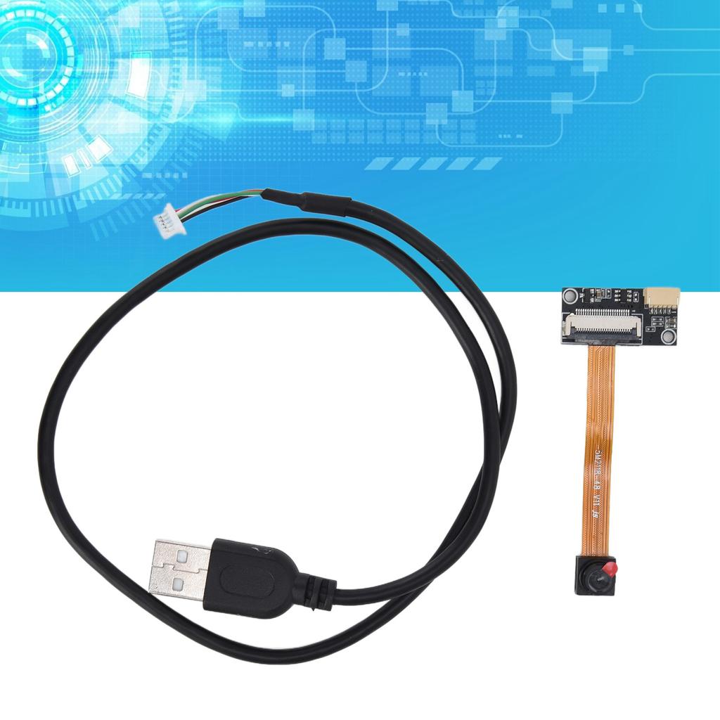 5MP Camera Module 1.8mm 180° Fixed Focus Webcam Board with USB Cable HBVCAM‑5M2118FF180‑48 V11
