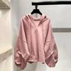 2024 Korean Style Women's Hooded Long-Sleeve Sweatshirt - Versatile, Loose Fit for Spring and Autumn