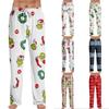 Men's Casual Loose Fit Print Pants Sleep Pajama Bottoms for Home Wear