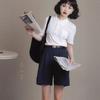 Polo Lapel Ice Silk Knitted Sweater Short-sleeved Women's Summer Thin and Thin Temperament Pocket T-shirt Versatile and Half, Cardigan