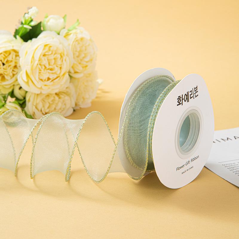 Valentine's Day Korean Fishtail Yarn Ribbon for DIY Flower Bouquets and Cake Decorations