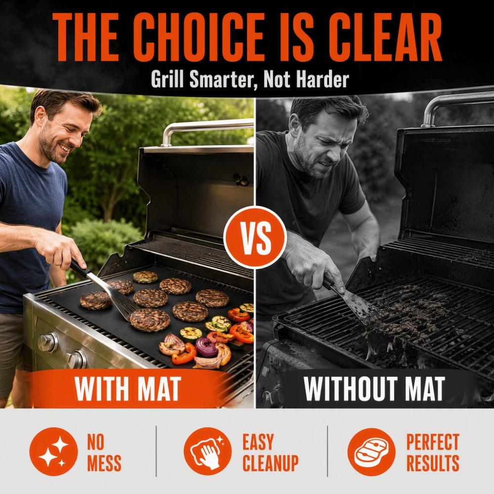 2 PCS Black Reusable Oven Liner Heat Resistant Grilling Cooking Sheet BBQ Grill Mat  Toaster Oven