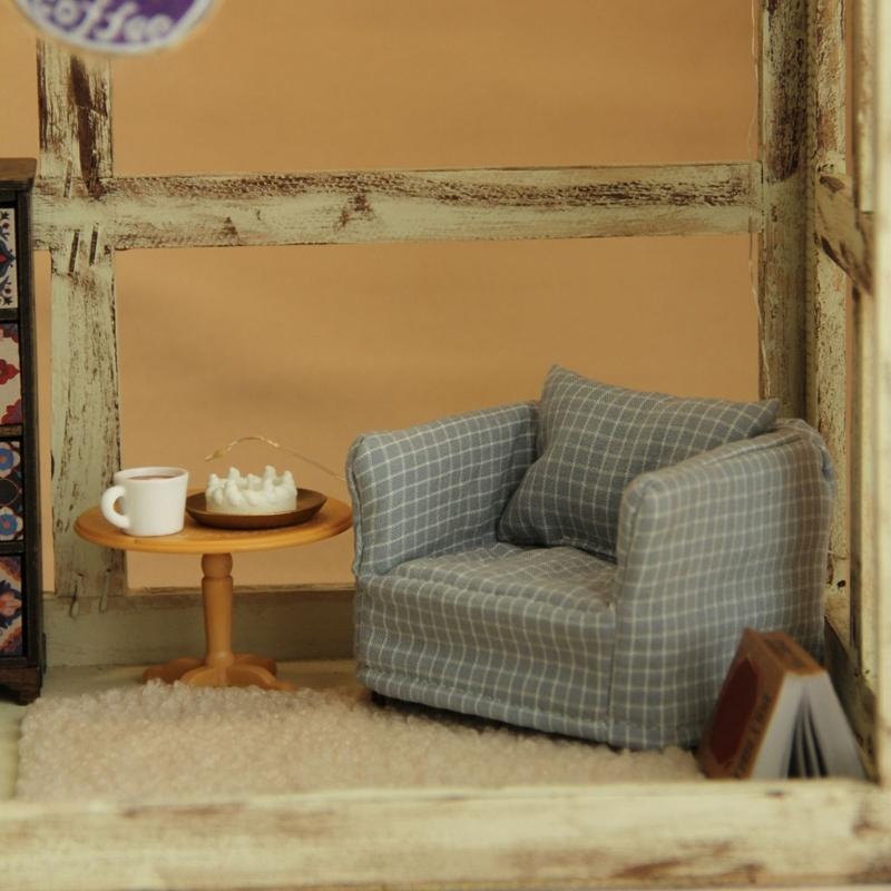 Smooth cotton Tiny Sofa Model For 1 12 Model house Displays Detachable For Realistic Home Trim
