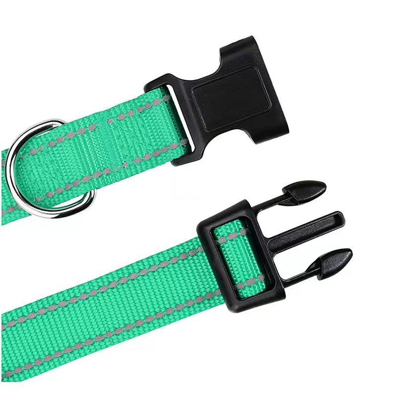 Reflective Dog Collar Adjustable Pet Neck Collar For Small Medium Large Dogs Outdoor Walking Training Anti Lost Safe Pet Supplie