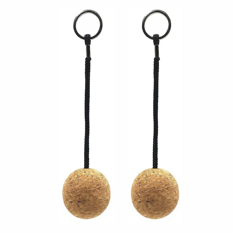 

2Pcs 53mm Floating Cork Ball Keyring Float Keychain Buoyant for Key Ring Marine Boat Fishing Sailing Surfing Water Sport small