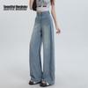 Beautiful Wardrobe Women's Tencel Washed Wide-Leg Jeans