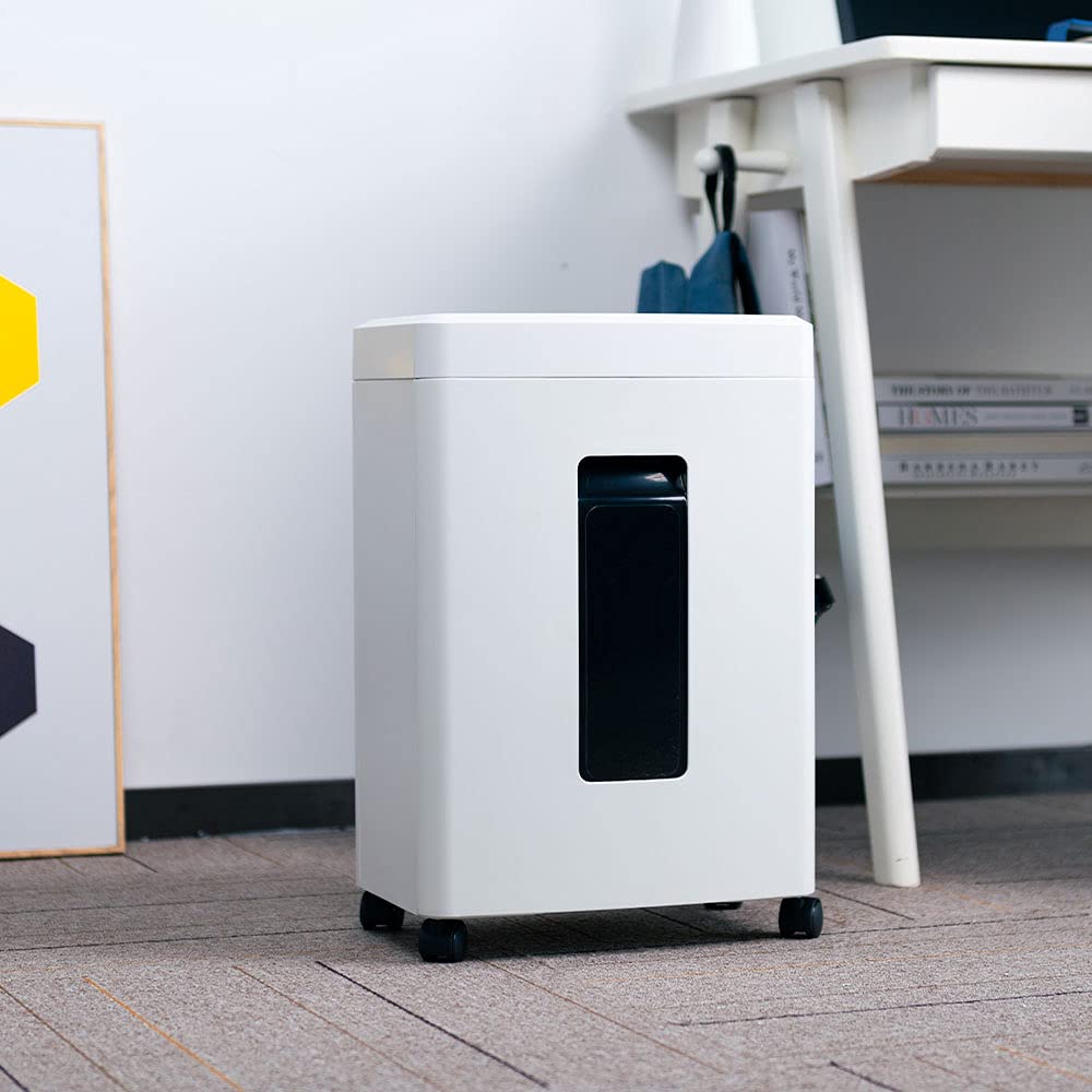 IOCHOW Elektrisk makuleringsmaskin for hjemmebruk Micro Cross 4x10mm Antall makulerte ark Kontinuerlig makulering 20 minutter 18L Stor kapasitet