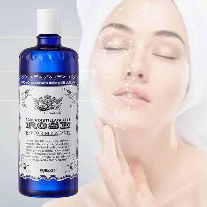 Luxusní italský růžový hydratační tonikum Akome pro ženy, hydratační 300 ml, originál