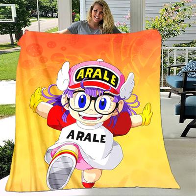 1pc Blanket Arale Norimaki Print Design, Lightweight Blanket for Sofa, Bed- Soft &Warm, Gift for All Seasons Like Christmas, Halloween