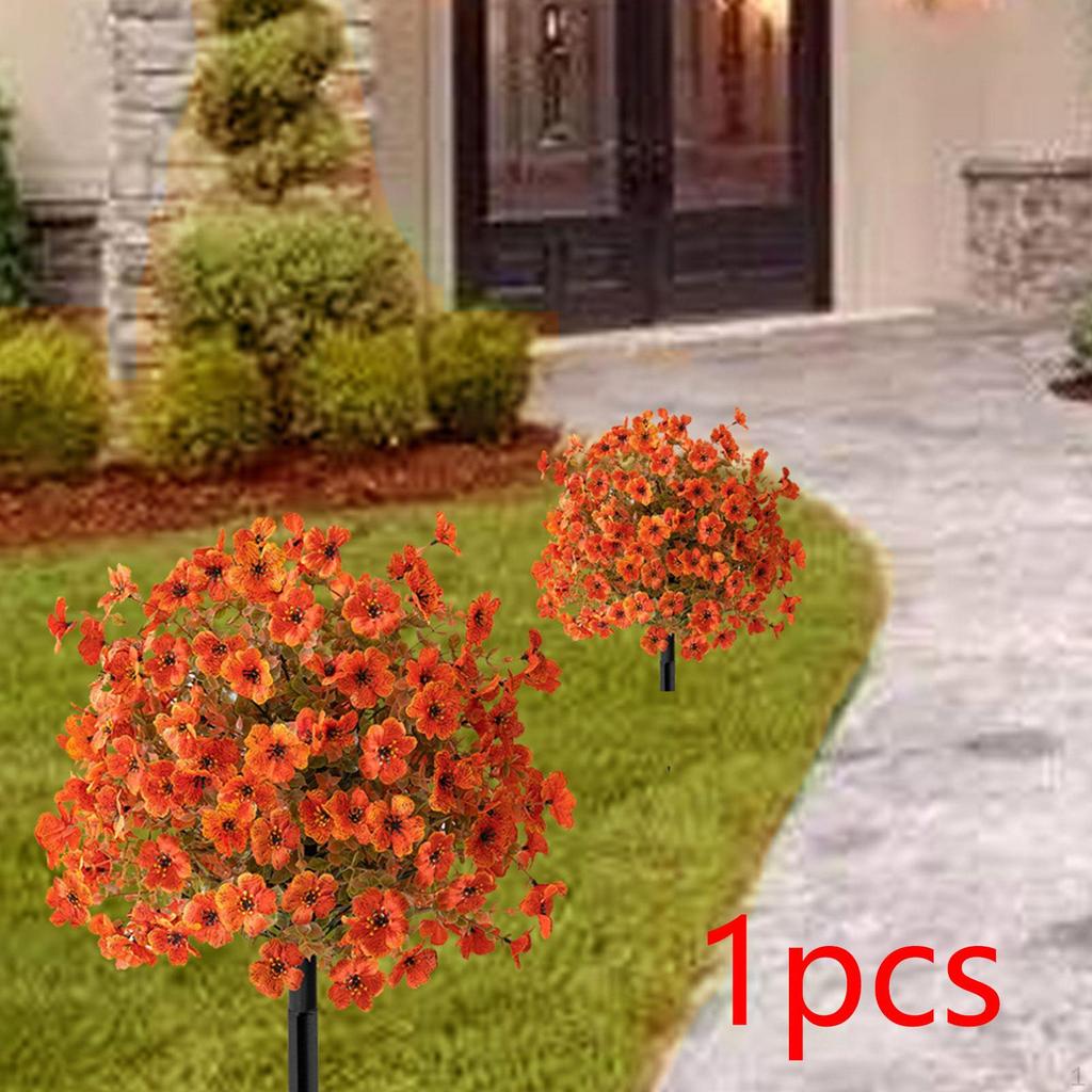 Artificial Flower Garden Stake Yard Decorations Ornament for Porch