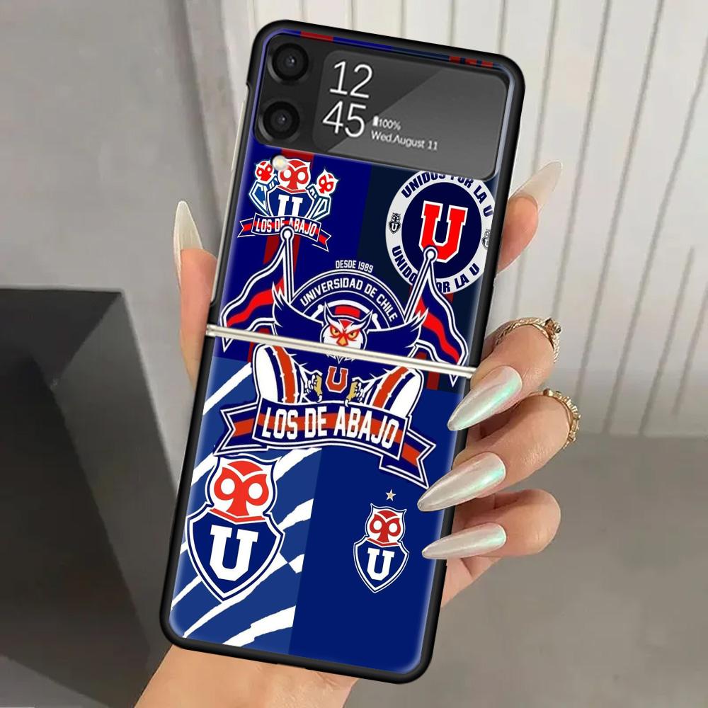 

Из Чили Логотип Университета Жесткий ПК Чехол для Телефона Для Samsung Galaxy Z Flip 7 6 5 4 3 Черный ZFlip7 ZFlip6 Flip5 Flip4 Flip3 5G Печать Samsung Z Flip 4