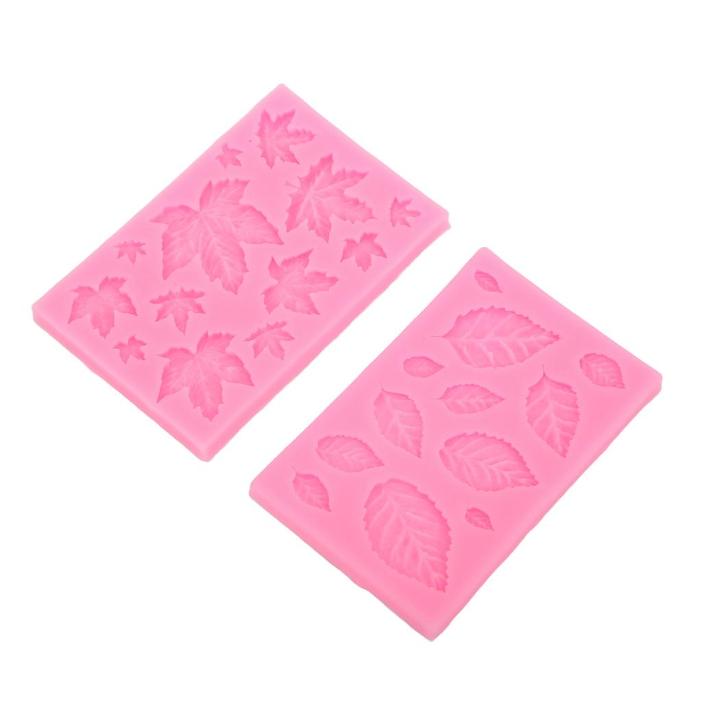 Formy Fondant Różowe Liść Liście Klonu Kształt Łatwe Czyszczenie Elastyczne Zmywalne Można Myć w Zmywarce Silikon