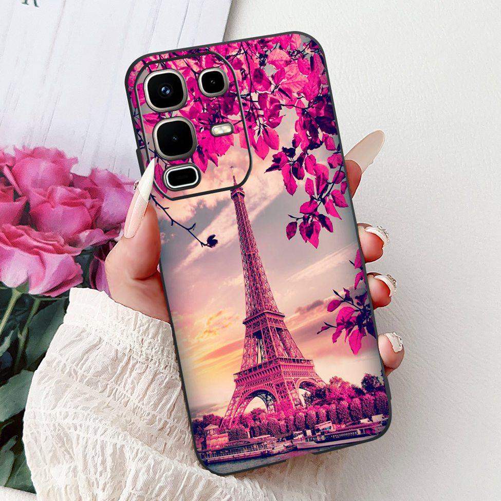 Per Infinix Note 50s X6870 Cover Posteriore Per Infinix Note 50s 5G Custodia Silicone Moda Lusso Fiori Gatto Carino Dipinto Divertente Paraurti