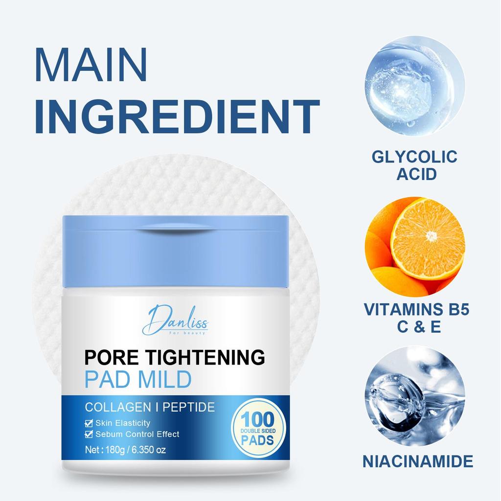 100PCS Exfoliating Pads for Dead Skin & Blackheads-Minimize Pores, Prevent Breakouts, Improve Skin Texture - Korean Skin Care